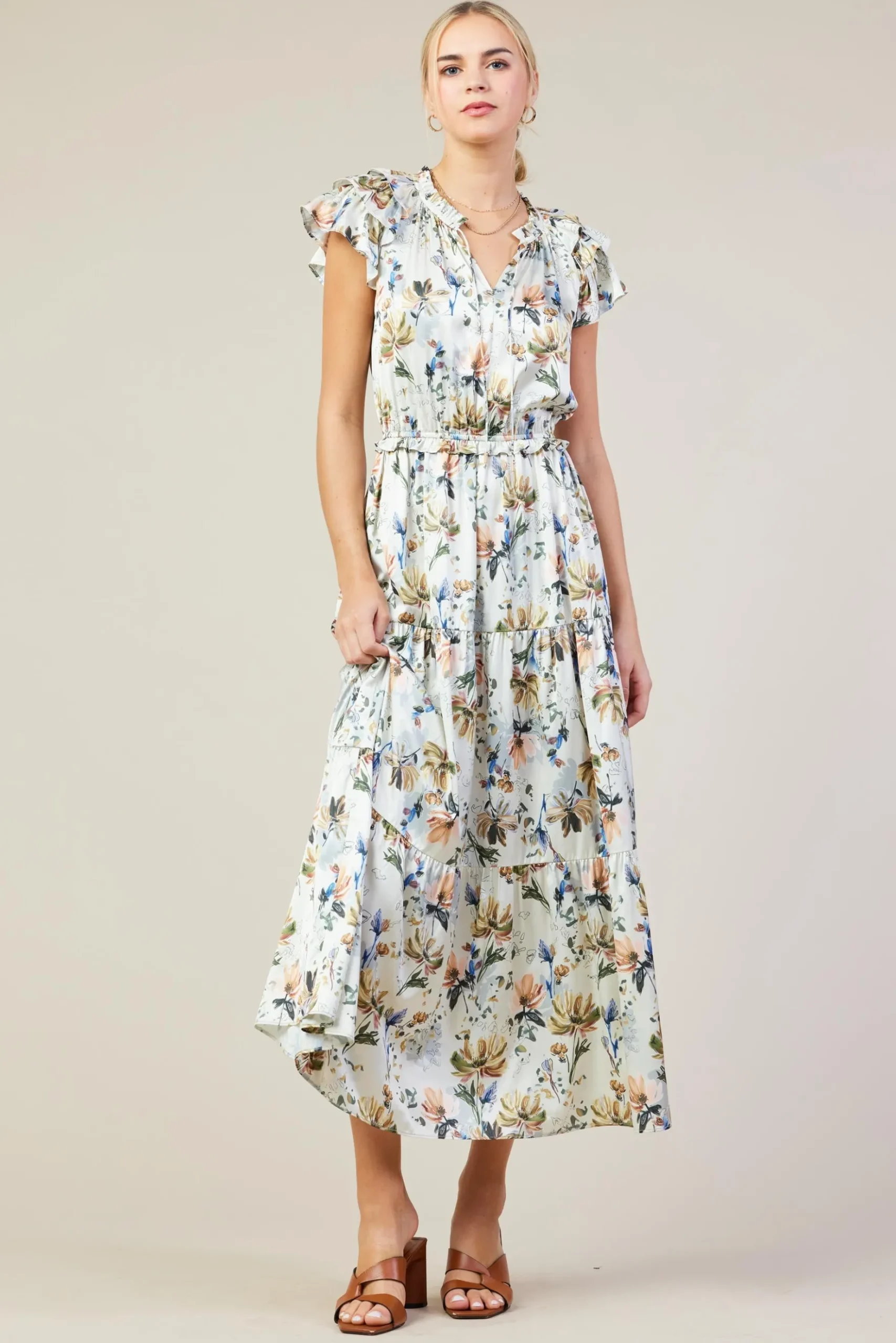 Amani Floral Print Sleeveless Maxi Dress*SKIES ARE BLUE Discount