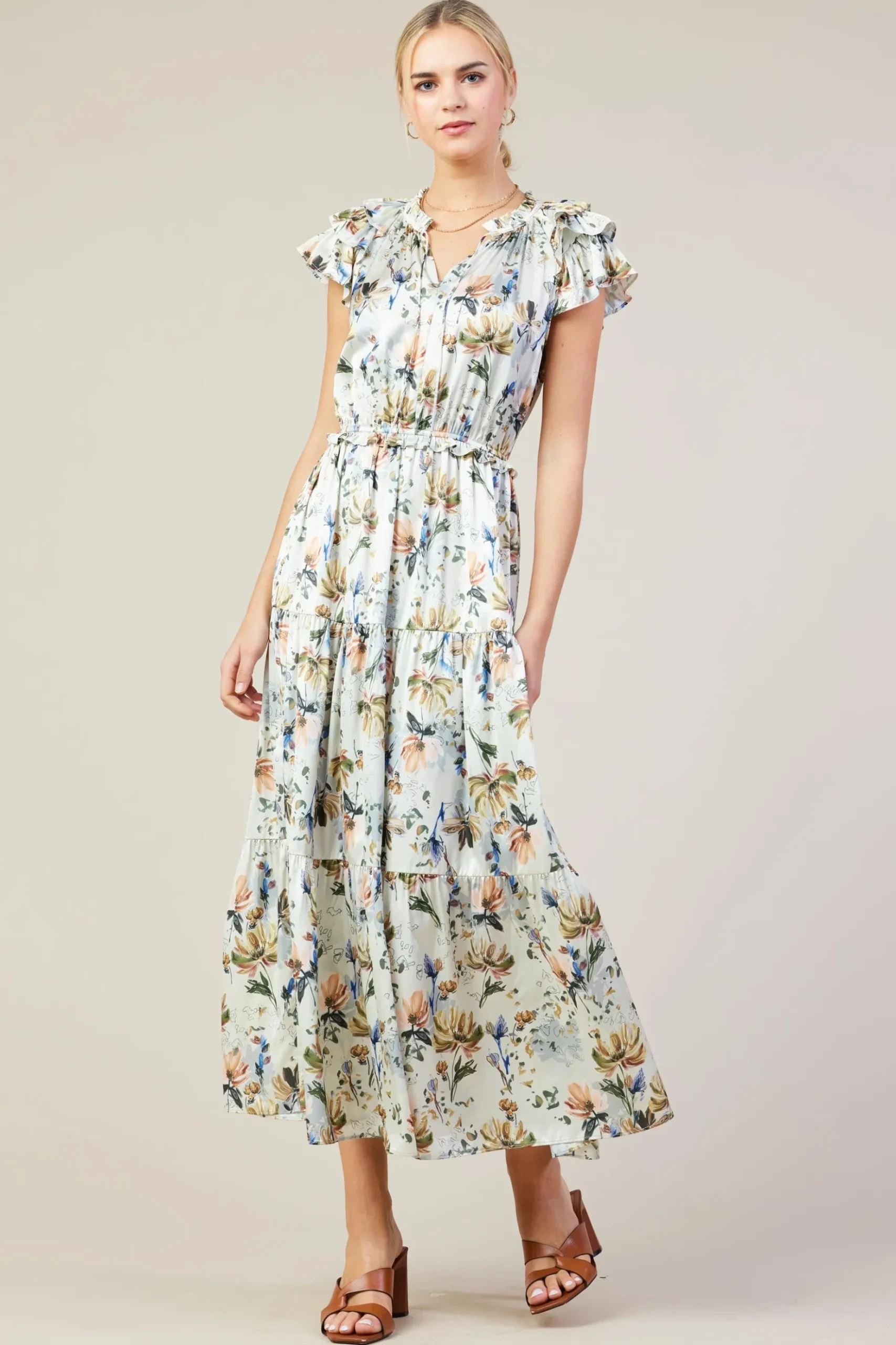 Amani Floral Print Sleeveless Maxi Dress*SKIES ARE BLUE Discount