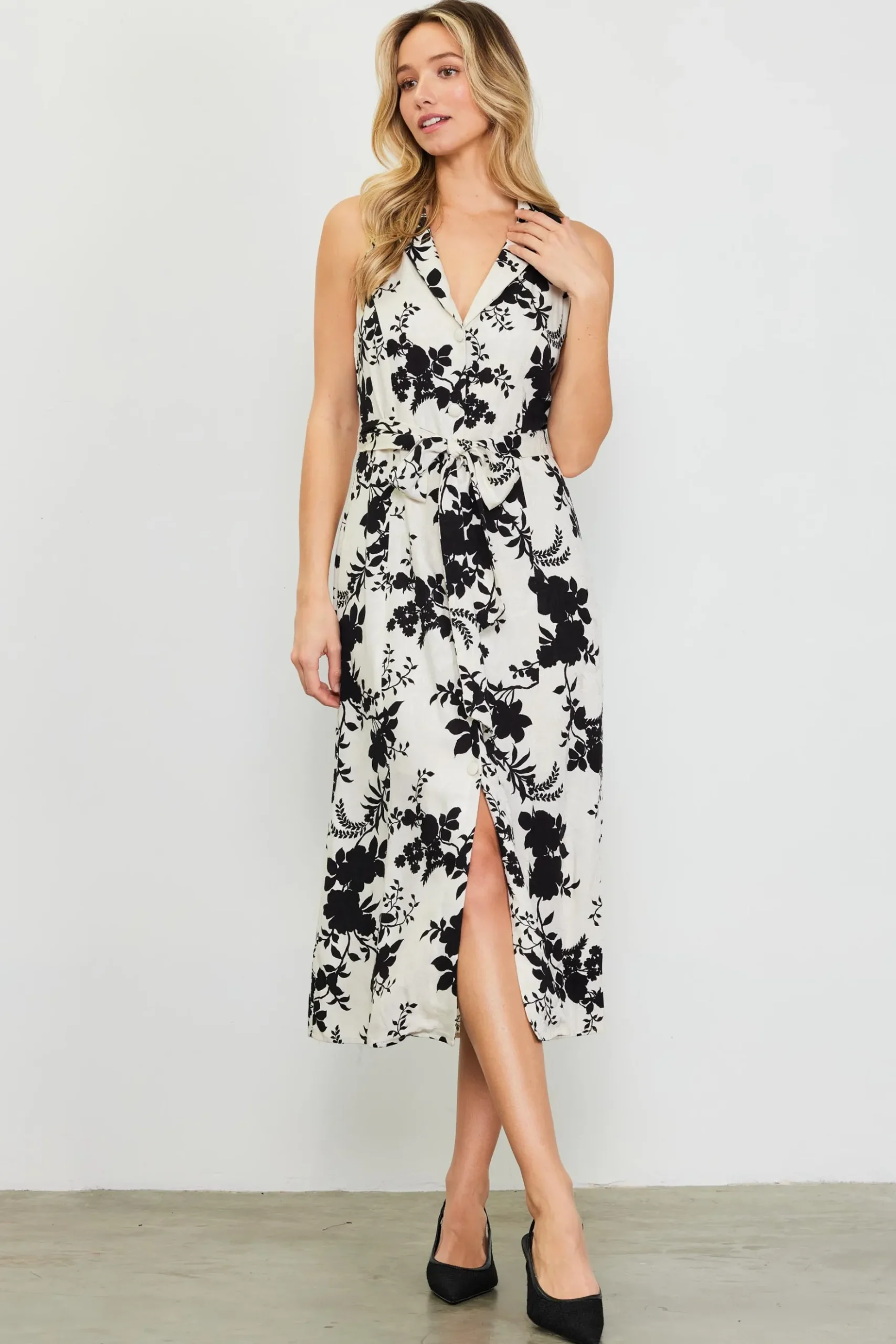 Amaya Jacquard Print Sleeveless Dress*SKIES ARE BLUE