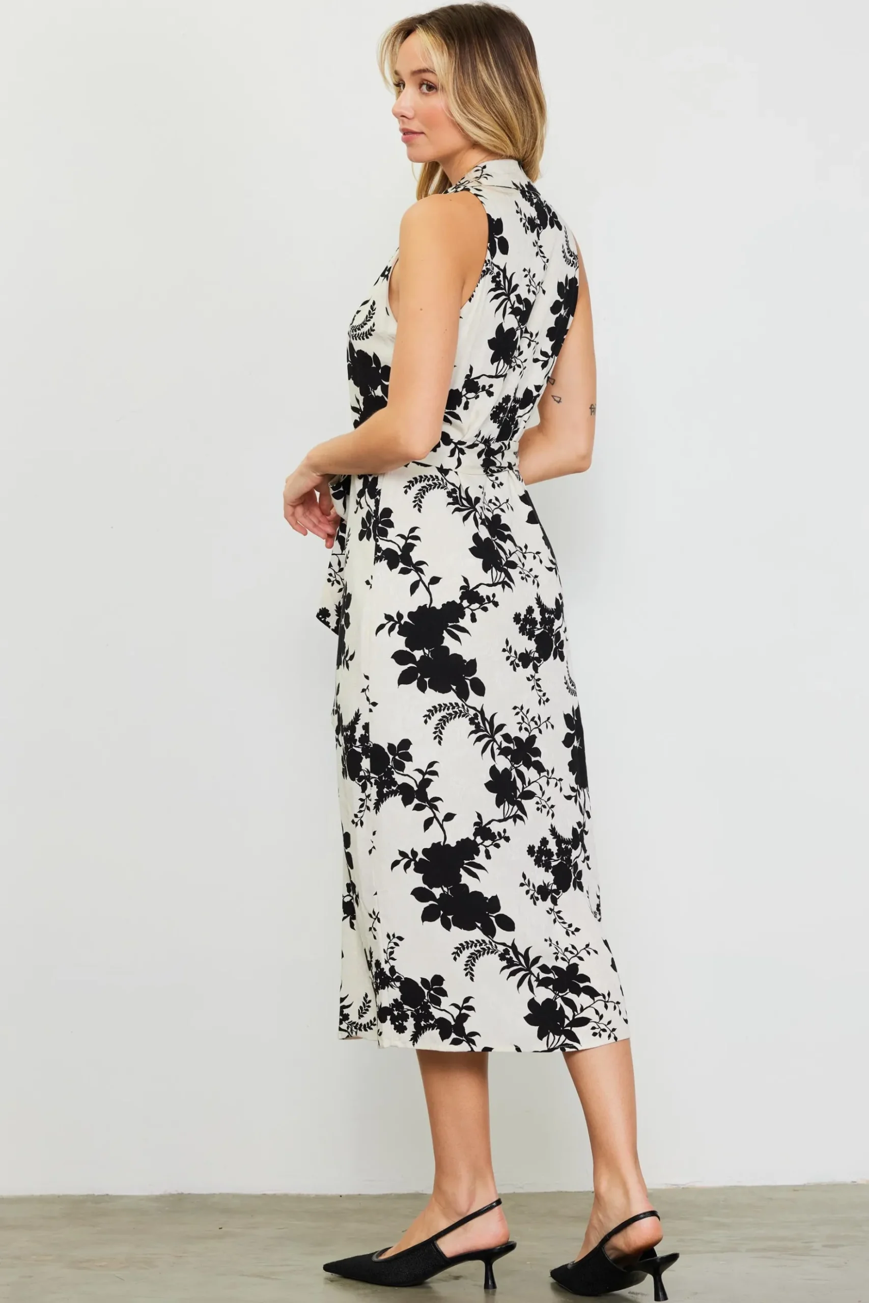 Amaya Jacquard Print Sleeveless Dress*SKIES ARE BLUE