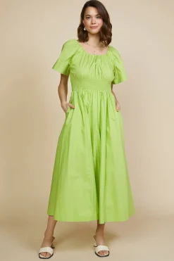 Andrea Poplin Midi Dress*SKIES ARE BLUE Sale