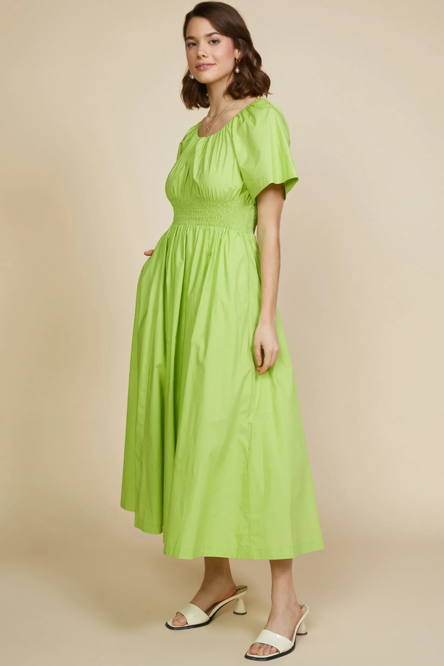 Andrea Poplin Midi Dress*SKIES ARE BLUE Sale