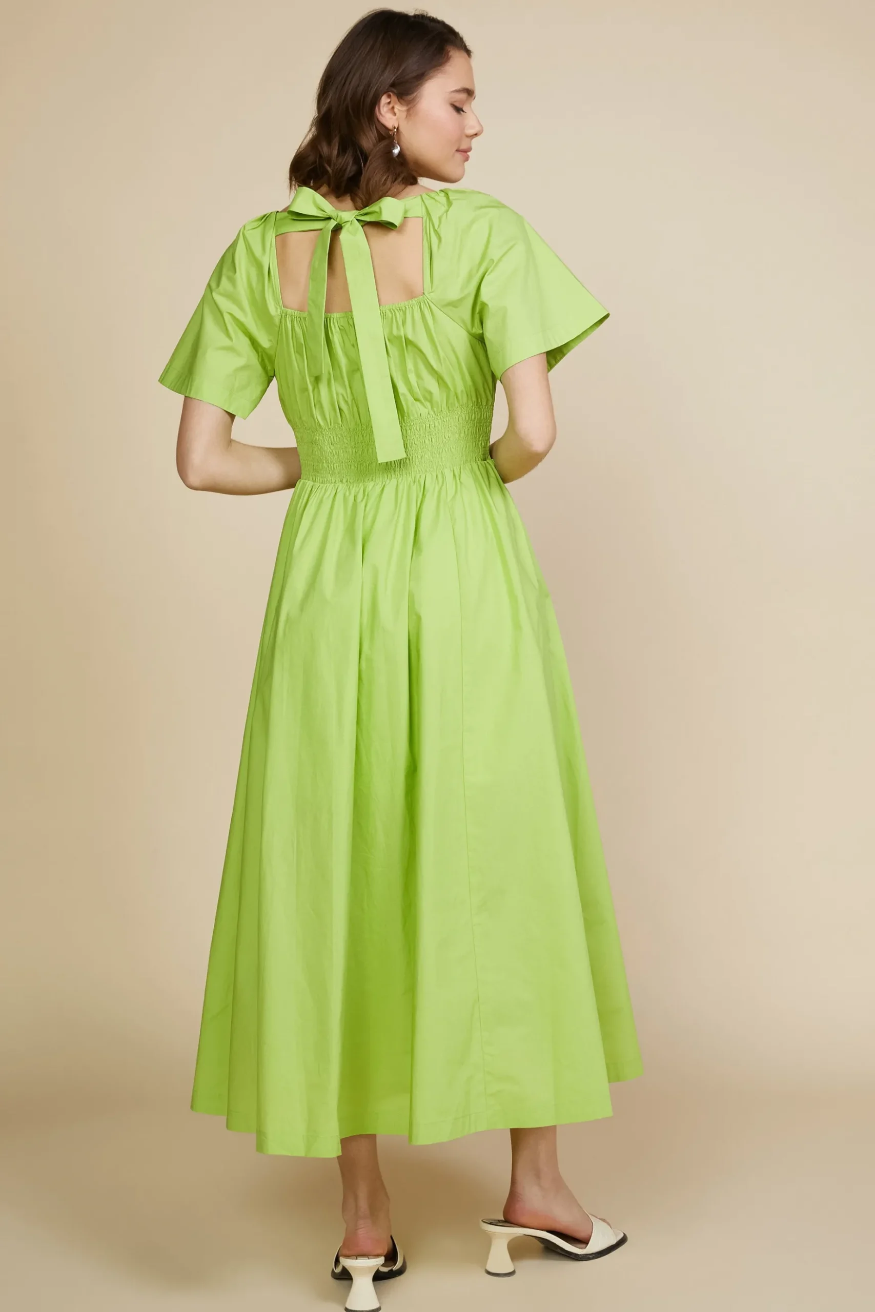 Andrea Poplin Midi Dress*SKIES ARE BLUE Sale