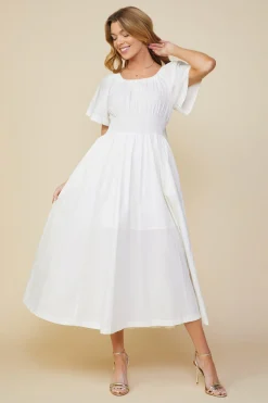 Andrea Poplin Midi Dress*SKIES ARE BLUE Discount
