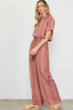 Aspen Print Elastic Waist Pants*SKIES ARE BLUE Online