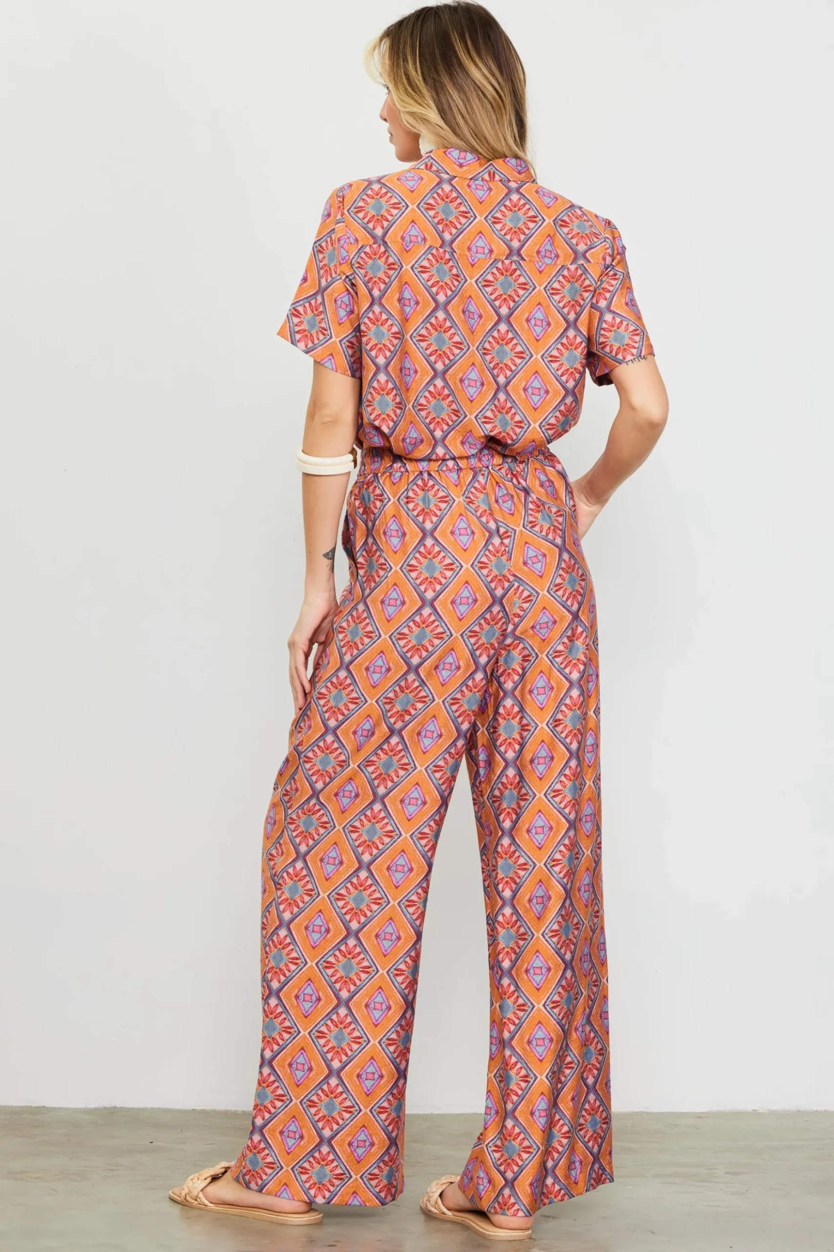 Aspen Print Elastic Waist Pants*SKIES ARE BLUE Online
