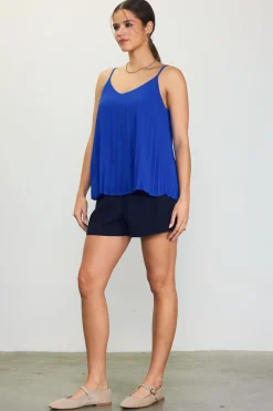 Back Strap Detail Pleated Cami*SKIES ARE BLUE Online