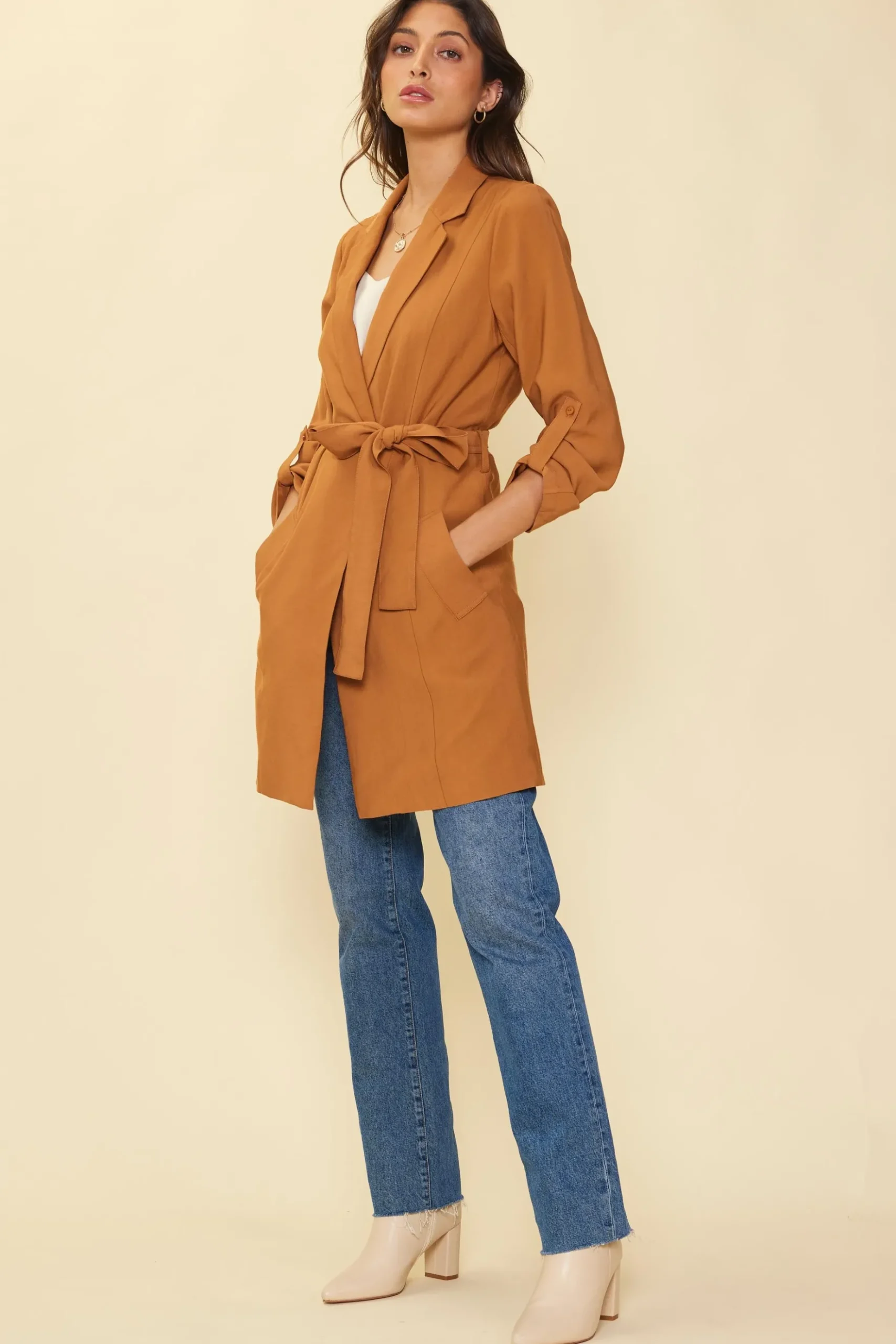 Belted Trench Coat*SKIES ARE BLUE Outlet