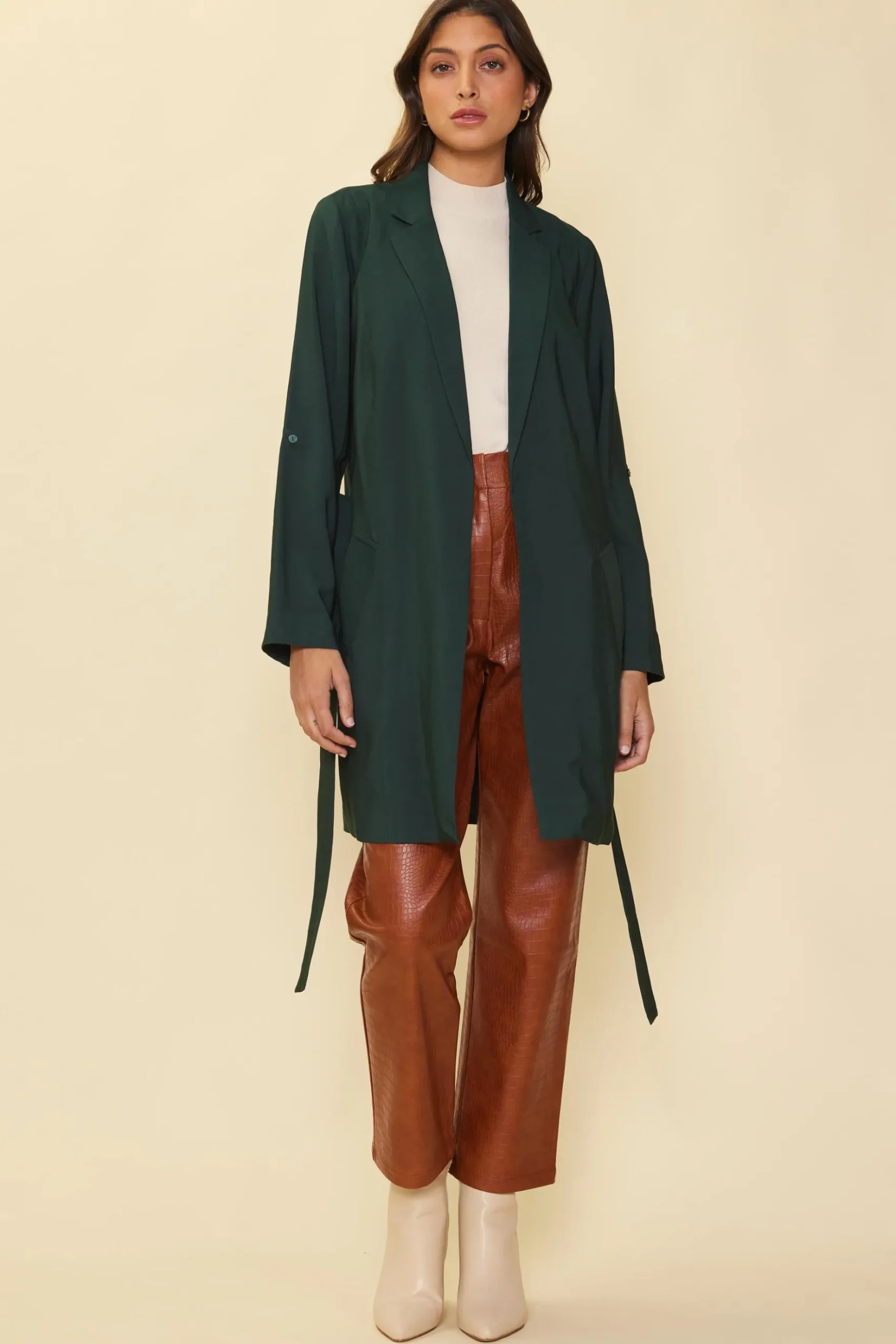 Belted Trench Coat*SKIES ARE BLUE Discount