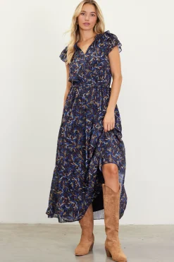 Blake Print Tiered Maxi Dress*SKIES ARE BLUE Best