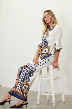 Blythe Floral Print Relaxed Pants*SKIES ARE BLUE Hot