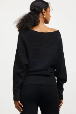Boatneck Ribbed Knit Sweater*SKIES ARE BLUE Online