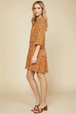 Botanical Ruffled Mini Dress*SKIES ARE BLUE Sale