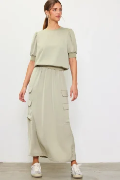 Bubble Sleeve Top*SKIES ARE BLUE