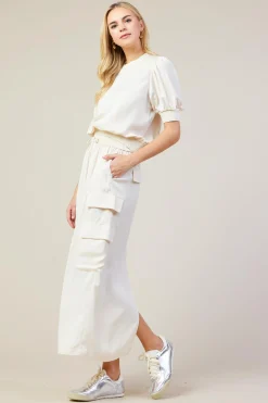 Bubble Sleeve Top*SKIES ARE BLUE