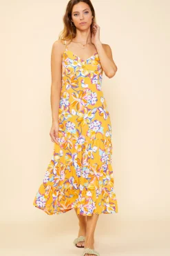 Button Detail Midi Dress*SKIES ARE BLUE Best