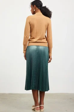 Button Detail Mock Neck Sweater*SKIES ARE BLUE New