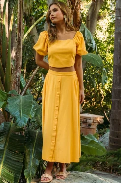 Button Down Maxi Skirt*SKIES ARE BLUE Sale