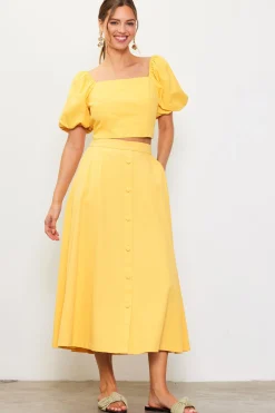 Button Down Maxi Skirt*SKIES ARE BLUE Sale