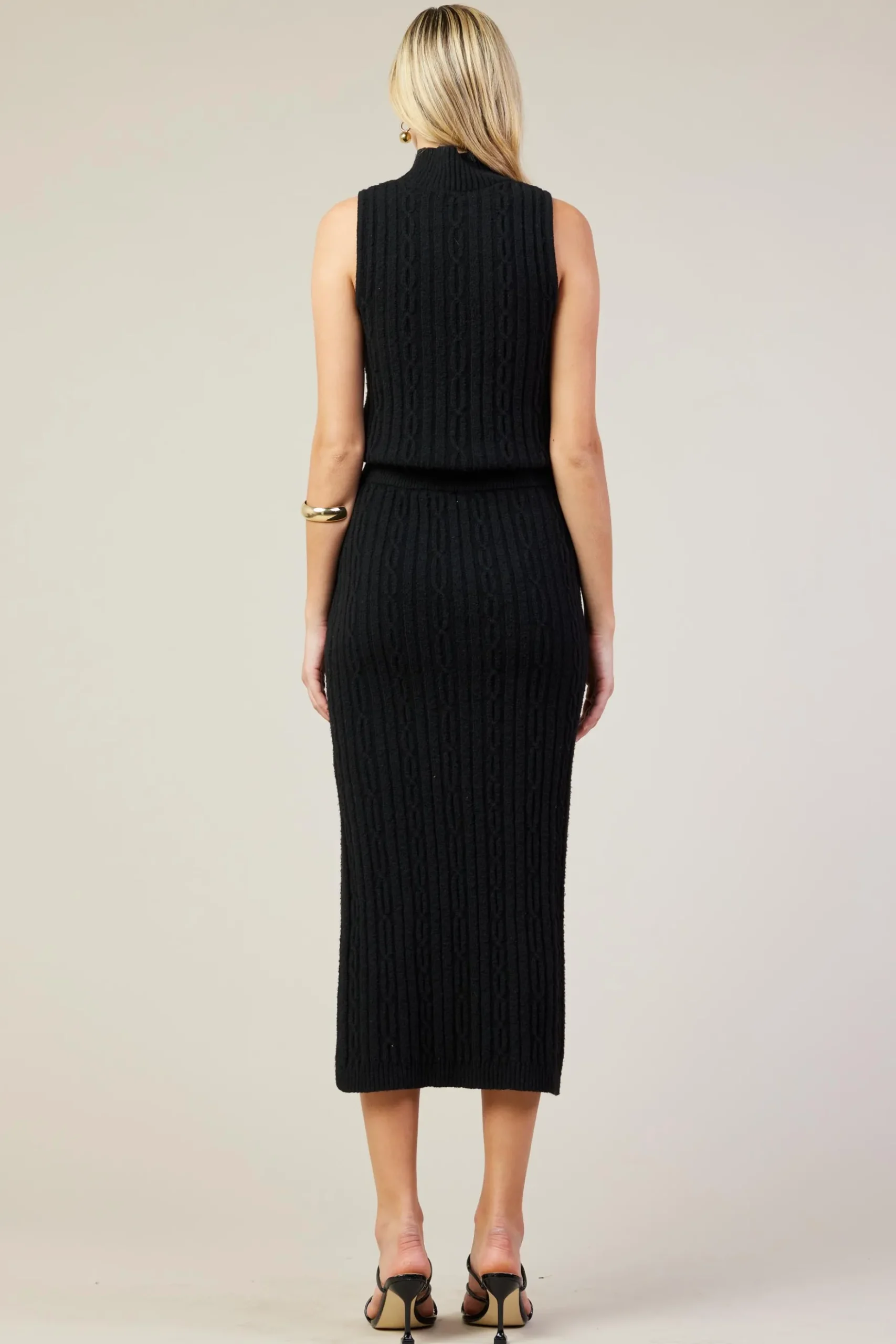 Cable Knit Midi Skirt*SKIES ARE BLUE New