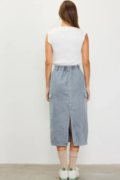 Cargo Detail Midi Skirt*SKIES ARE BLUE Hot