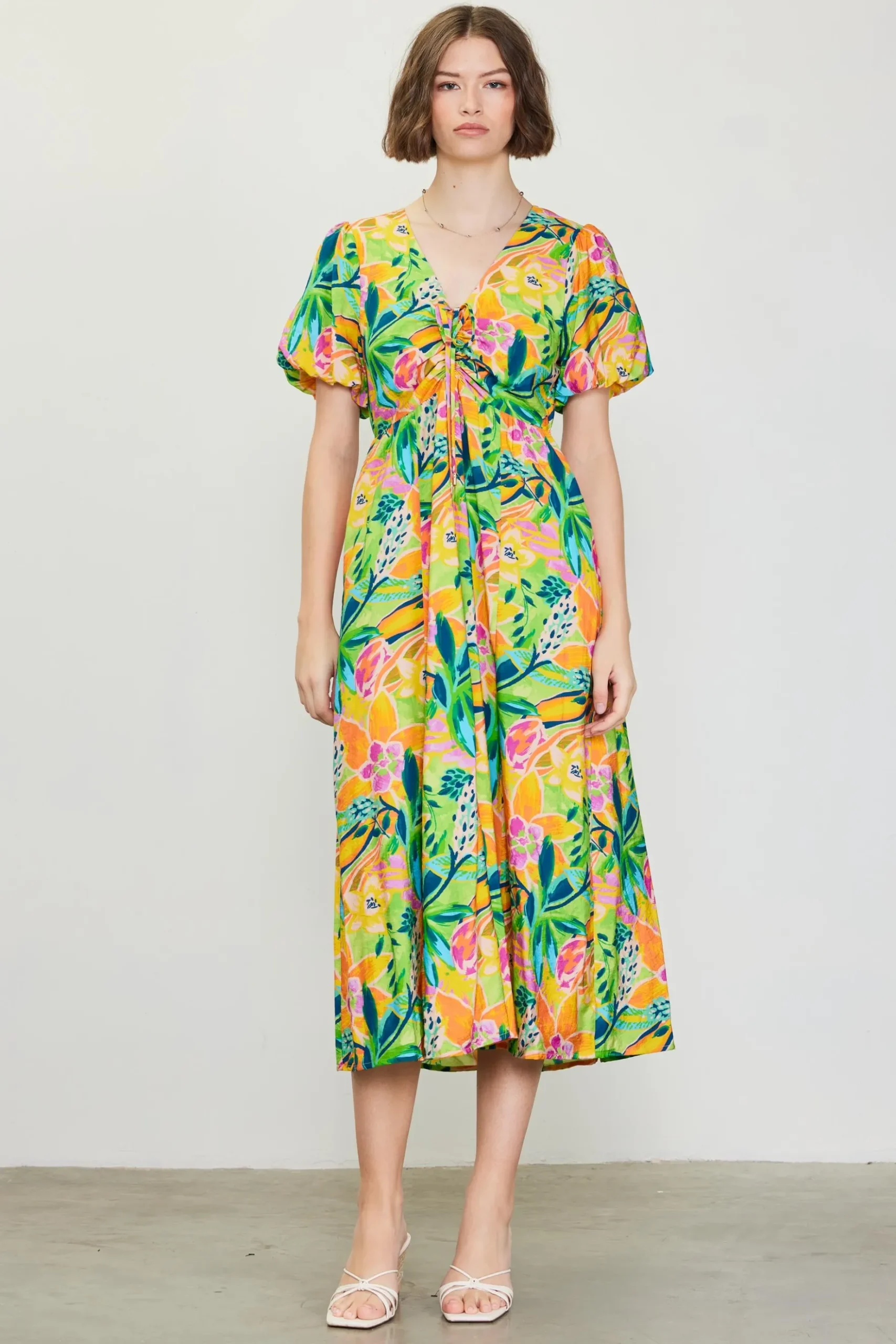 Celine Floral Print Midi Dress*SKIES ARE BLUE Best