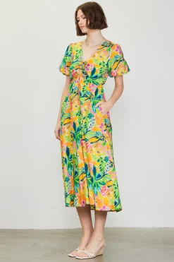 Celine Floral Print Midi Dress*SKIES ARE BLUE Best