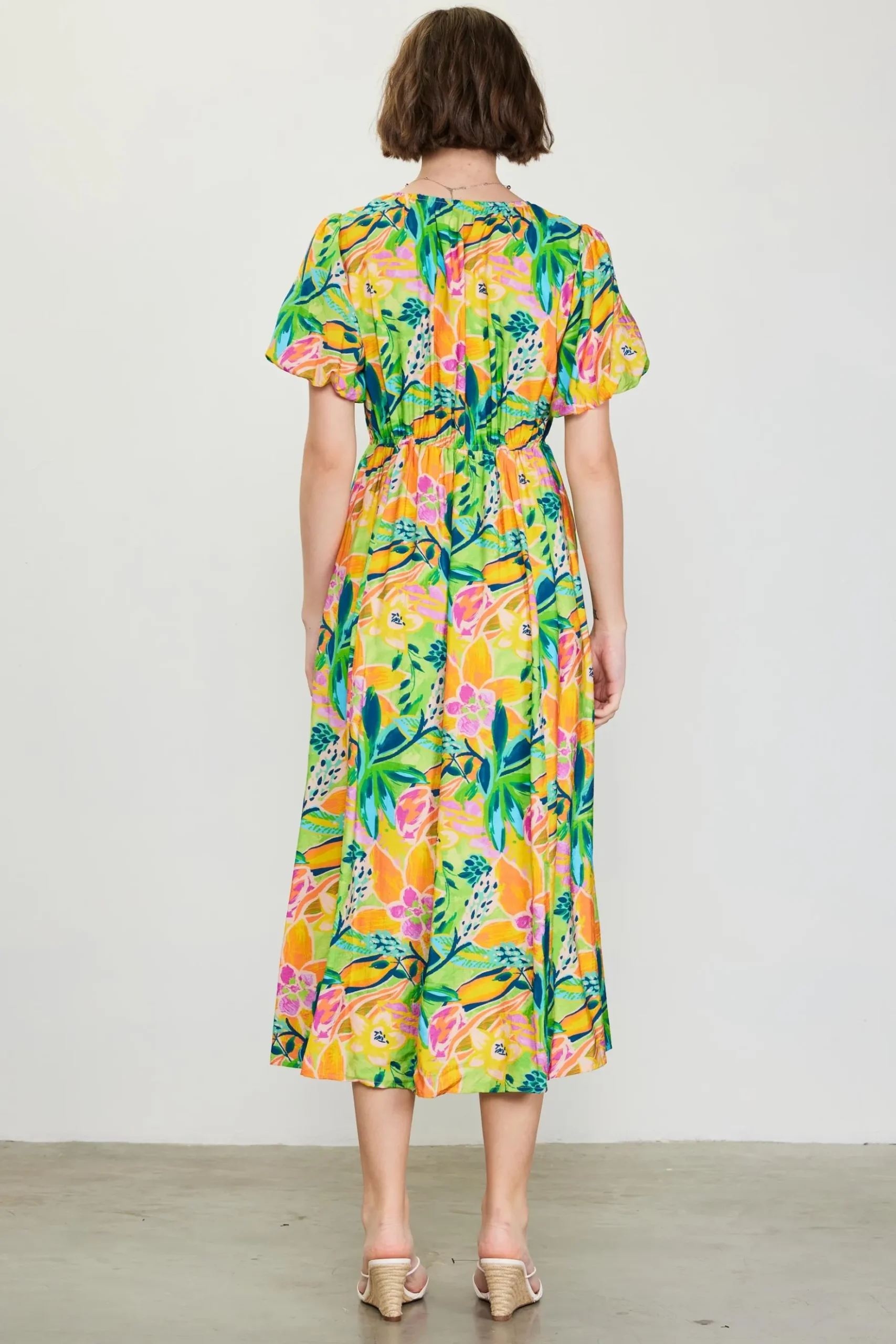 Celine Floral Print Midi Dress*SKIES ARE BLUE Best