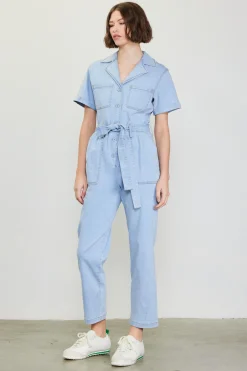 Washed Utility Jumpsuit*SKIES ARE BLUE Sale