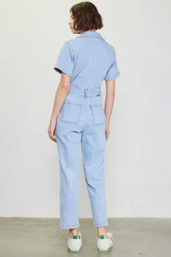 Washed Utility Jumpsuit*SKIES ARE BLUE Sale