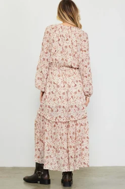 Chiffon Print Split Midi Dress*SKIES ARE BLUE Sale