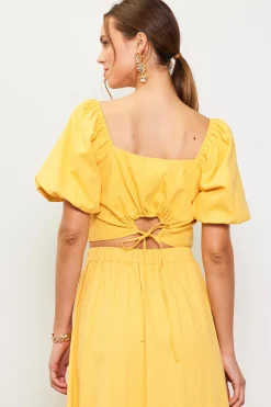 Cinch-Back Square Neck Top*SKIES ARE BLUE Sale