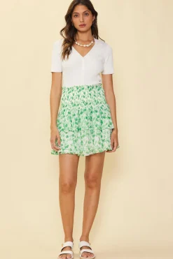 Clip Dot Smock Waist Skirt*SKIES ARE BLUE Sale