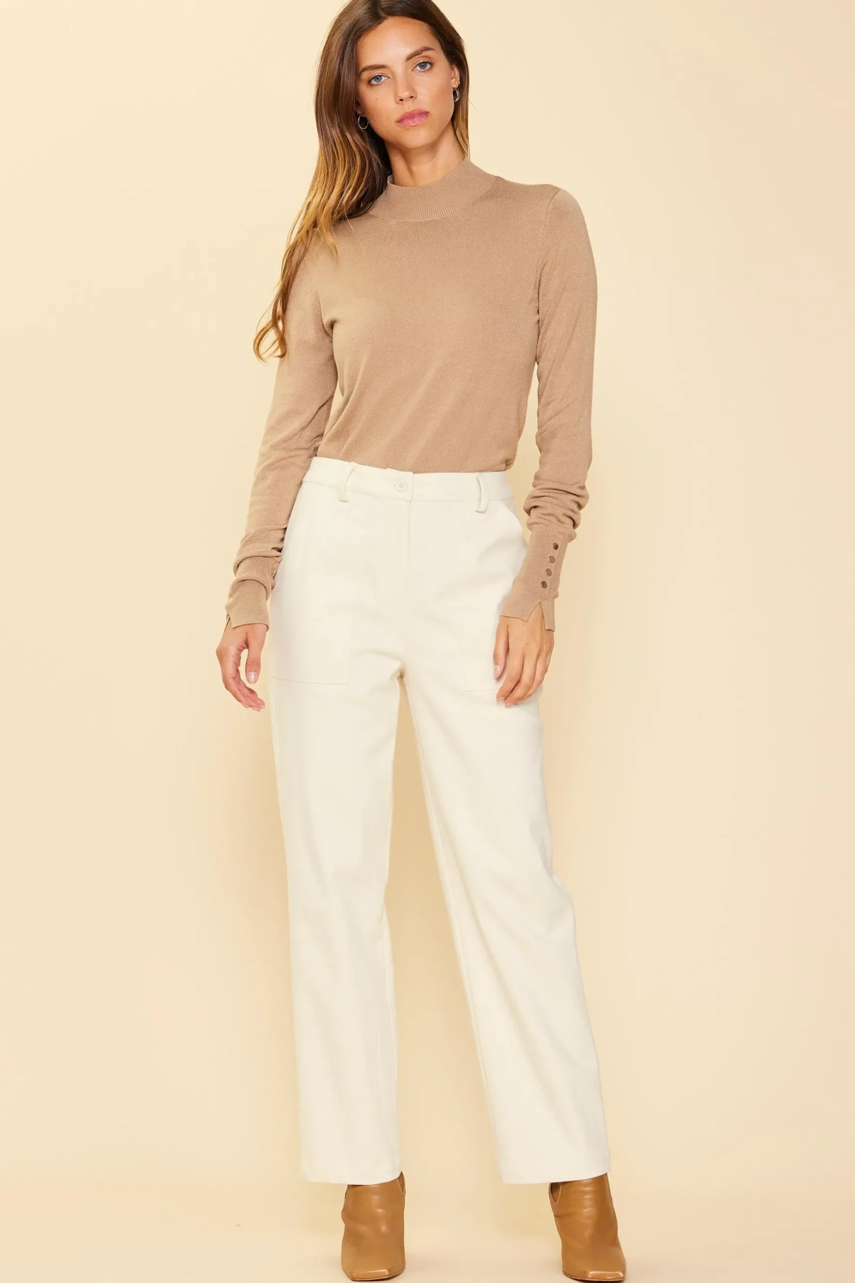 Cotton Twill Belted Pants*SKIES ARE BLUE Online