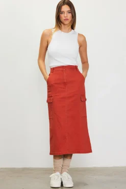 Cotton Twill Cargo Skirt*SKIES ARE BLUE Best