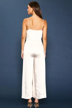 Cowl Neckline Satin Jumpsuit*SKIES ARE BLUE New