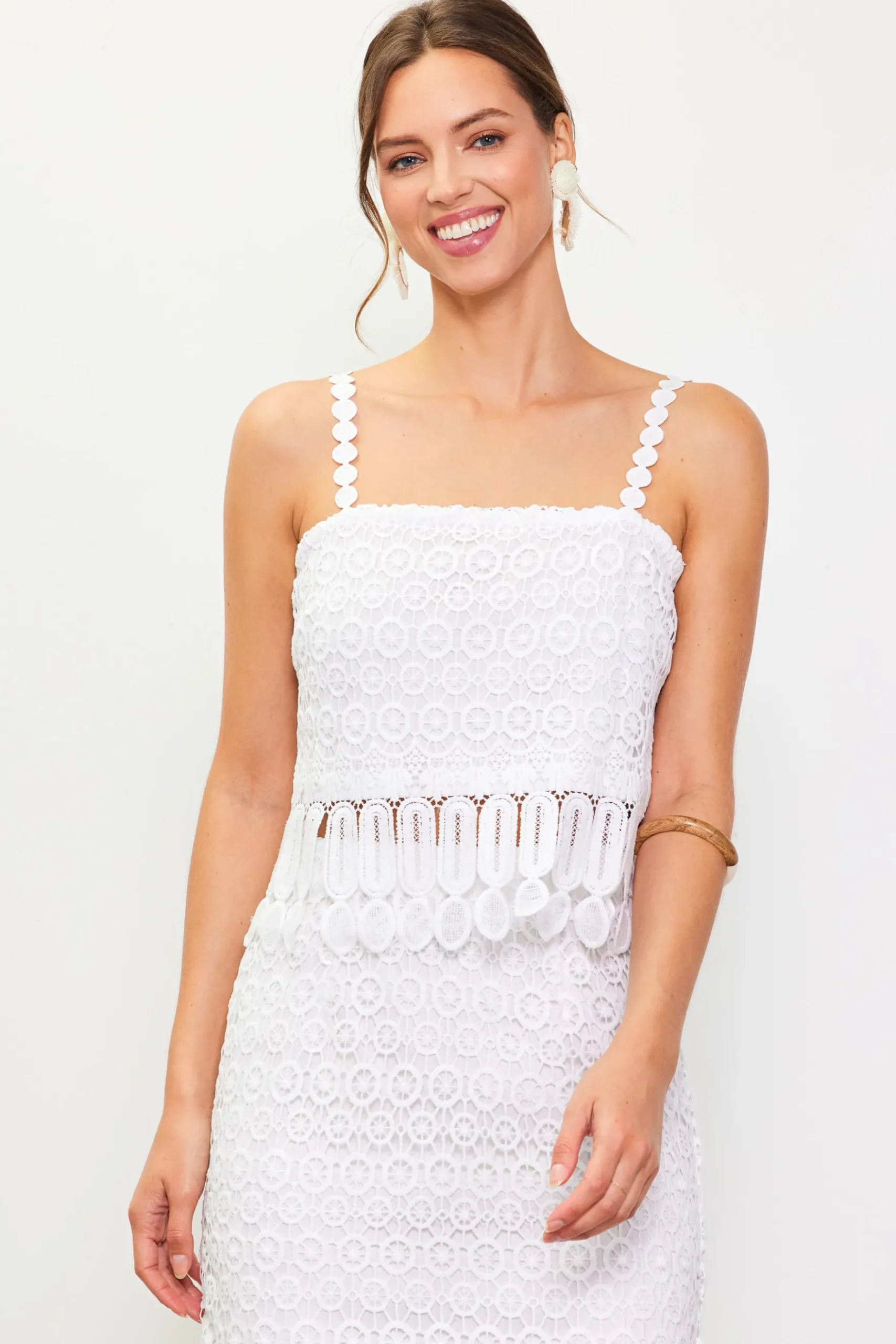 Crochet Cami With Fringe Detail*SKIES ARE BLUE Outlet