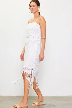 Crochet Cami With Fringe Detail*SKIES ARE BLUE Outlet