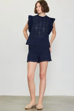 Crochet High Waisted Shorts*SKIES ARE BLUE Clearance