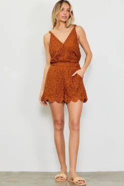 Crochet Lace High Waist Shorts*SKIES ARE BLUE Discount