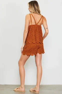 Crochet Scalloped Hem Tank Top*SKIES ARE BLUE Discount