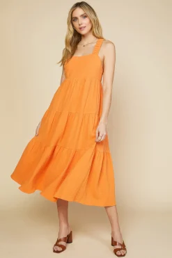 Cross Back Tiered Maxi Dress*SKIES ARE BLUE Best