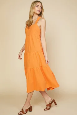 Cross Back Tiered Maxi Dress*SKIES ARE BLUE Best