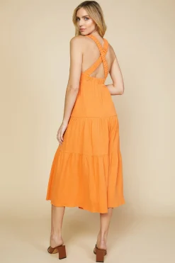 Cross Back Tiered Maxi Dress*SKIES ARE BLUE Best