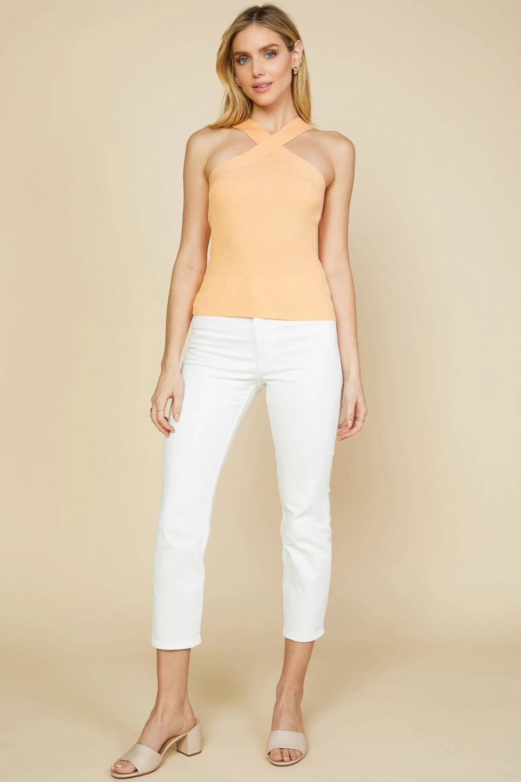 Crossed Neck Sweater Top*SKIES ARE BLUE Outlet