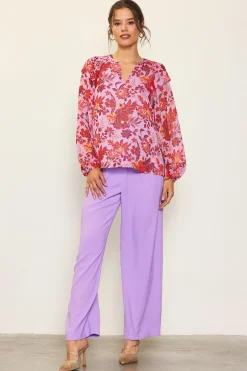 Dahlia Print Longsleeve Blouse*SKIES ARE BLUE