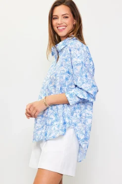 Daphne Floral Print Button Down Blouse*SKIES ARE BLUE New