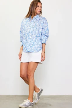 Daphne Floral Print Button Down Blouse*SKIES ARE BLUE New