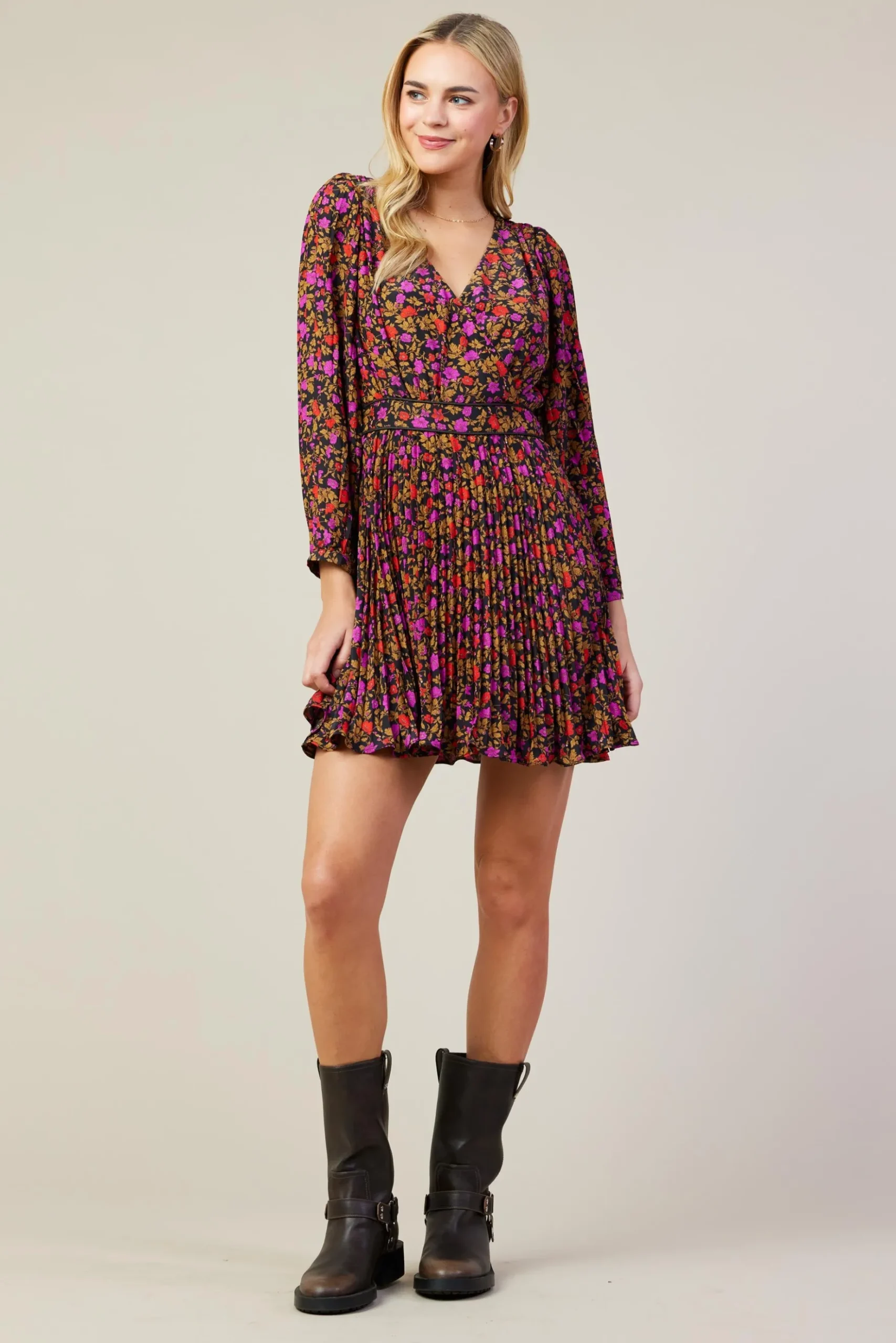 Daray Floral Print Mini Dress*SKIES ARE BLUE Outlet