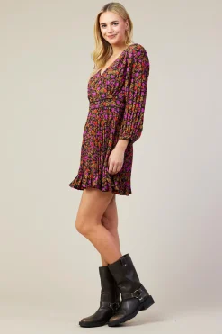 Daray Floral Print Mini Dress*SKIES ARE BLUE Outlet